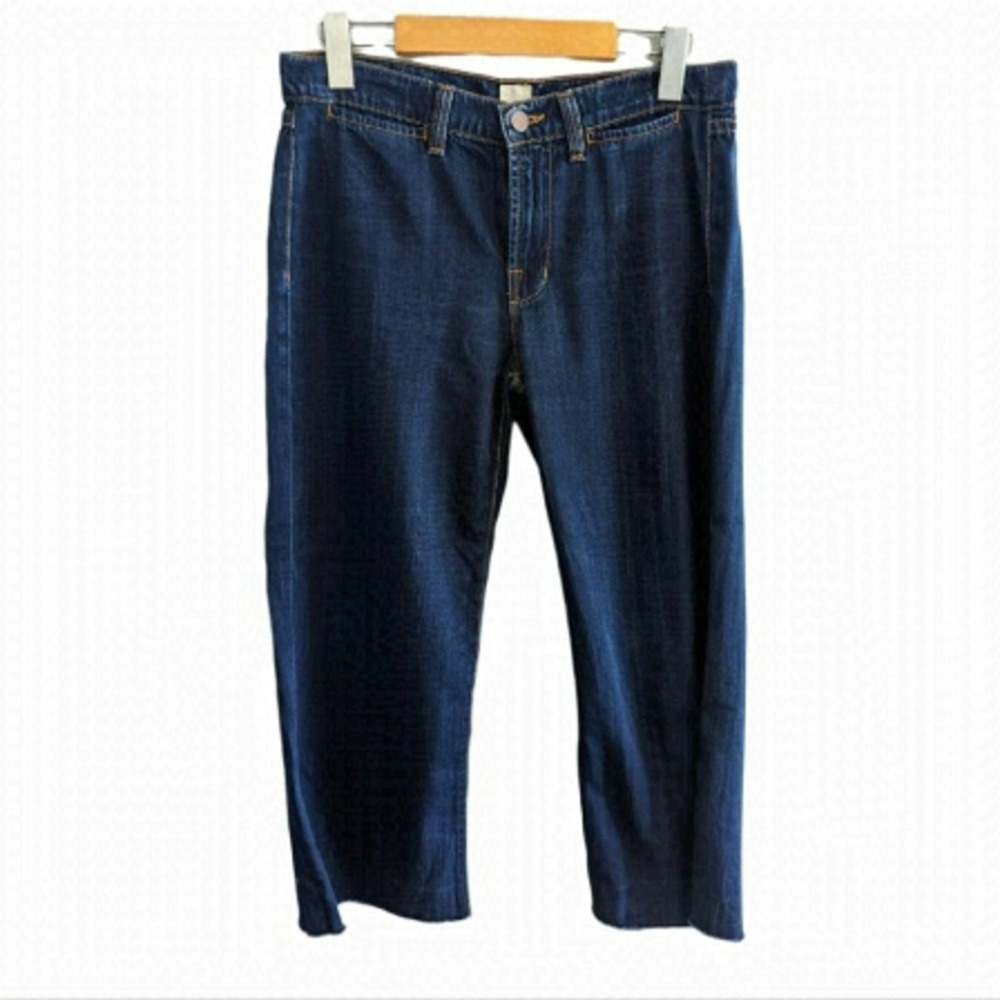 J Brand Wide Leg Raw  Hem Crop Cropped jeans size 26